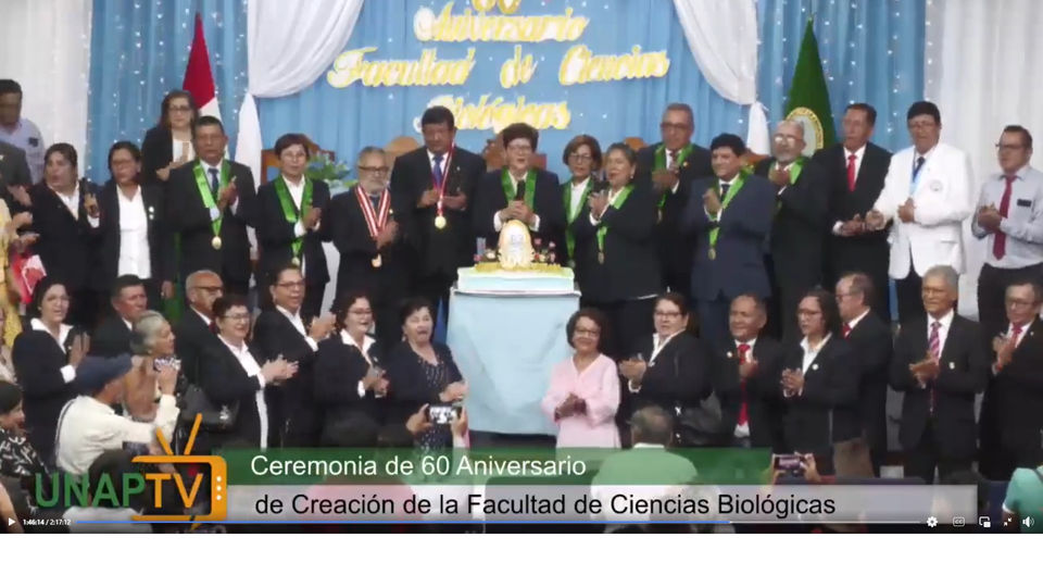 Ceremonia de 60 Aniversario de Creación de la Facultad de Ciencias Biológicas